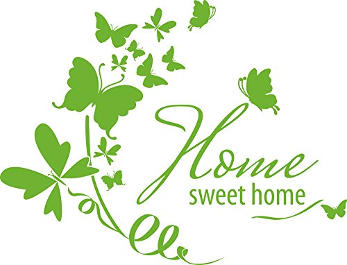 GRAZDesign 690051_57_063 Wandtattoo Home sweet home Wand-Spruch für Eigenheim | Für Schränke- Möbel im Wohnzimmer- Küche -Flur (75x57cm//063 lindgrün) GRAZDesign 690051_57_063 Wandtattoo Home sweet home Wand-Spruch für Eigenheim | Für Schränke- Möbel im Wohnzimmer- Küche -Flur (75x57cm//063 lindgrün)