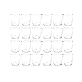 24 Teelichthalter im Set Sandra Rich Teelichtglas 24er Set PROMO klar H. 7cm Ø 5,5cm