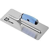 AUSONIA - 42110 GLÄTTEKELLE FÜR STUCK AUS EDELSTAHL BIT ABGERUNDETEN KANTEN 28 X 12 UND GRIFF AUS ZWEI-KOMPONENTEN-GUMMI