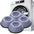 DEALBOOTH Anti Vibration Pads for Washing Machine | Washer Dryer with Suction Cup Feet Washing Machine feet Pads Bush for Grip Noise Cancelling Lifting Base (Round, Grey, Big Size) Pack of 4