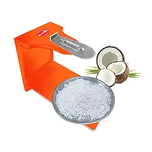 Mr.Cheff Coconut Scraper Hindalium/Indolium Color variants (20 x 10.5 x 18 cms, Orange)