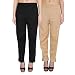 NumBrave Black & Golden Solid Cotton Pants For Women RS.699.00