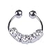Pearl Paradise Silver Brass Clip On Nose-Ring For Women RS.199.00