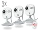 Produktbild 3er Pack Set WiFi Überwachungskamera EZVIZ C2mini Nachtsichtmodus Infrarotbeleuchtung LED HD 720p MicroSD Bewegungserkennung Cloud WLAN kabellos Sicherheitskamera Tag Nacht Internetkamera drahtlos