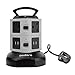 Price comparison product image DoubleYI 6 Way Outlet 4 USB Ports Extension Lead Power Strip Surge Protector USB Charger Power Socket with Retractable 3m/9.8Ft Power Cord Support iPad iPod Smart Phones ( 6 Outlets + 4 USB)