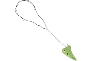 Vaguelly Ocarina Portatile in Ceramica a 6 Fori, Strumento Musicale Mini Per Ragazzo Ragazza e Principianti, Colore Verde, Per Studio, Gioco e Regali, Suono Piacevole e Versatile Per Feste e Famiglia