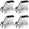 4x USB-C Adapter für Premium Nylon Magnet USB Ladekabel Datenkabel [4x USB-C Stecker]