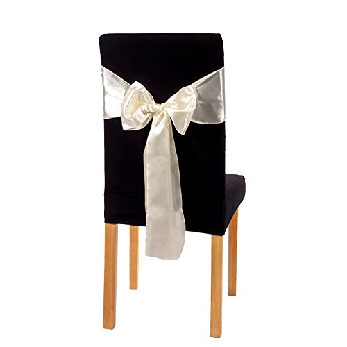 Smartfox Stuhlschleife Schleifenband Deko Schleife 2,45m in Creme