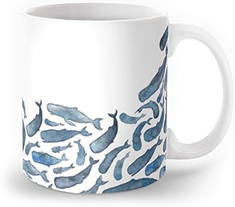 Whale Wave. Coffee Mug Novelty Funny Mug Ceramic Cup 11 oz Christmas Gifts Mug