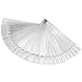 Tinksky 50-in-1 Transparent Fan-shaped False Nail Art Board Tips Stick Polish Foldable Display Board Practice Tool