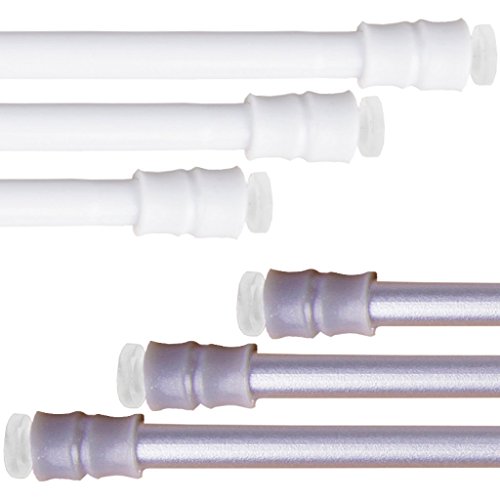 Klemmstangen mit Schraubtechnik ausziehbar, kein Bohren und kein Kleben, Auswahl: weiß – perlweiß, 80 – 120 cm - 4