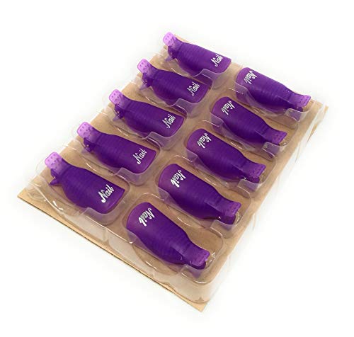 10 para manicura y pedicura soportes para los dedos y uñas de remover vueltas de laca de uñas elifinador CND goma laca y Azul