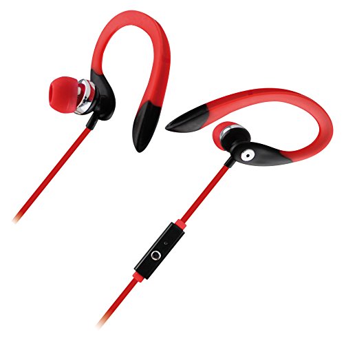 Omenex Sportly Ecouteurs tour d'oreille Mains libres Rouge et Noir