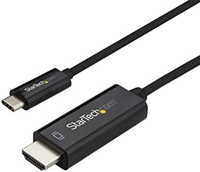 StarTechcom 6ft (2m) USB C to HDMI Cable - 4K 60Hz USB Type C to HDMI 2.0 Video Adapter Cable - Thunderbolt 3 Compatible - Laptop to HDMI Monitor/Display - DP 1.2 Alt Mode HBR2 - Black (CDP2HD2MBNL)