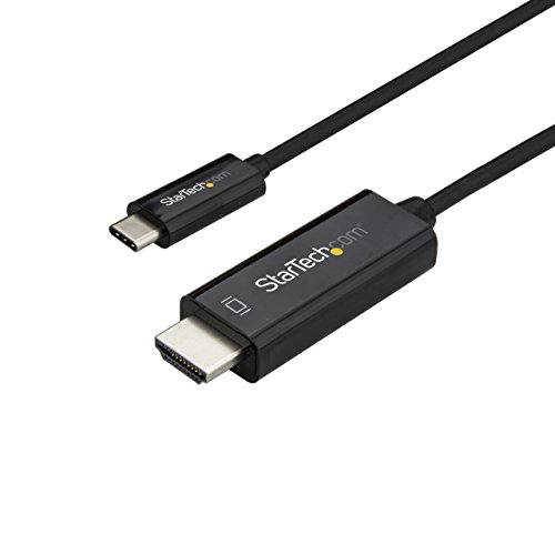 StarTechcom 6ft (2m) USB C to HDMI Cable - 4K 60Hz USB Type C to HDMI 2.0 Video Adapter Cable - Thunderbolt 3 Compatible - Laptop to HDMI Monitor/Display - DP 1.2 Alt Mode HBR2 - Black (CDP2HD2MBNL)