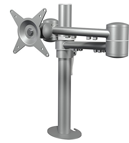 Dataflex 662 ViewMate Style Monitorarm (Tragkraft max. 15kg, bis 61 cm (24 Zoll) Bildschirmdiagonale, VESA: MIS-D 75x75/100x100mm kompatibel, Säule Höhe 400mm) silber