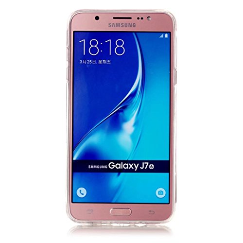 Samsung Galaxy J7 2016 J710 Hülle,JIEJIEWYD Weiche TPU Silikon Gel Transparent Weichem Ultraleicht Marmor Serie Handytasche Etui Cover für Samsung Galaxy J7 2016 J710 – Blau - 5