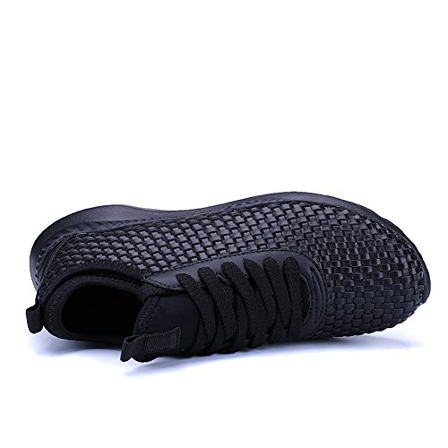 UBFen Sportschuhe Herren Laufschuhe Sneakers Turnschuhe Casual Atmungsaktives Sport Fitnessschuhe Trainers Schuhe Running Indoor Outdoorschuhe Weiß Schwarz - 9