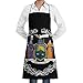 Produktbild rwwrewre Kitchen Bib Apron Deluxe New York Seal Badge Adjustable for Cooking Baking Kitchen Restaurant Crafting BBQ Unisex