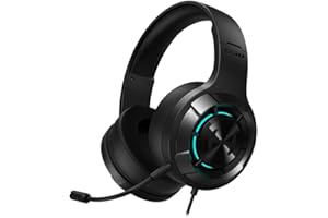 Edifier Hecate G30 II Casque de jeu filaire 7.1 Virtual Surround Sound Gaming Casque avec microphone amovible pour suppression du bruit pour PC/MAC/PS4/PS5, éclairage RVB