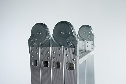 LEITER MEHRZWECKLEITER ANLEGELEITER STEHLEITER 670cm AUS ALUMINIUM 6.7 M VIELE FUNKTIONEN MIT STABILISIERUNG KS6.7 - 6