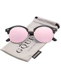 GQUEEN Klassische Horn Gestell Halbrahmen Polarisierte Sonnenbrille Markendesigner GQ51