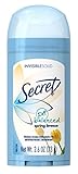 desodorante secret clinical strength Sólido que se ve blanco pero se mantiene claro y seco.