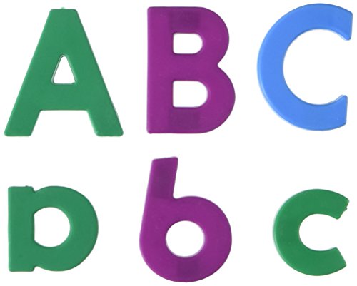 School Smart Regular Magnetic Letters and Numbers Set - 1 1/2 inches - Set of 126 - Multiple Colors