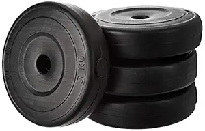 BODY MAXX 20 Kg Vinyl Plates for Home Gym. , BLACK (GA-10)