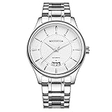 Herrenuhren,Herrenuhren Quarz Uhren High-End-Business Solid Gold Ii Weiß Umrahmt Von Silber