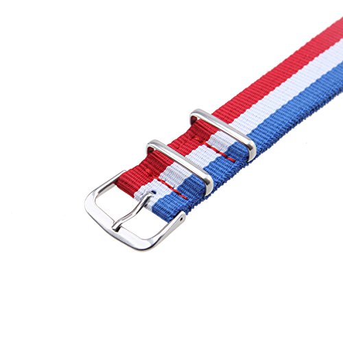 Possbay Nylon Uhrenarmband 18mm 20mm 22mm Sport Militaer Herren Damen Unisex Farbauswahl - 4