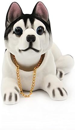 Handmade childhood memory BobbleHead Dogs Car Dash Puppy for Car Vehicle decoration rocking head dog made by superior Natura Resin( Husky) by ROSY