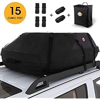 Sailnovo Auto Dachbox, Faltbare Dachtasche Wasserdicht Dachkoffer 15 Kubikfu&szlig; Auto Dachbox Tasche Aufbewahrungsbox f&uuml;r Reisen und Gep&auml;cktransport, Schwarz