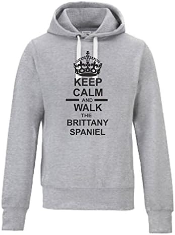 Keep Calm And Walk The Brittany Spaniel Dog Chunky Awdi Hoody Hoodie