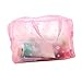 Produktbild wdoit 1 Damen Travel Cosmetic Bag Wasserdichte PVC klar Waschen Bad Aufbewahrungstasche, plastik, rose, 24*9*15CM