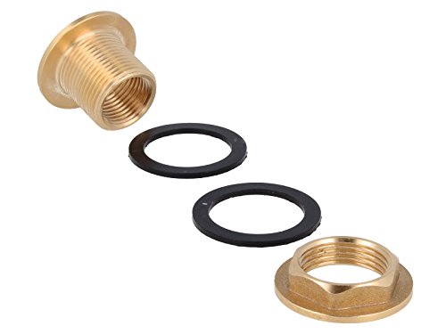 tecuro Regentonnenverschraubung Faßverschraubung Messing mit 1/2″ Aufnahme für Zapfhahn - 3