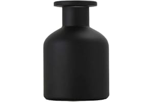 HAPPYUPCITY 1 unids 150 ml / 5 oz Negro vacío Vidrio difusor frascos de aromaterapia contenedor de Almacenamiento Fragancia Accesorios de Repuesto dispensador Set