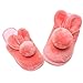 Produktbild JIANGFU Frau Hase Baumwolle Pantoffeln zu Hause,Frauen weiche warme Indoor Kaninchen Baumwoll Hausschuhe Home Anti-Rutsch Winter Haus Schuhe (38, PK)