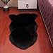 Produktbild AMON LL Faux Lammfell Teppich Dekorativer Teppich,Sofa-Matte Stuhl-Matte Bettvorleger Vergrößern Verdicken Wolle Longhair Fell Optik Maschinenwaschbar,Black