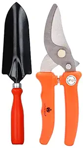 Kraft Seeds Trowel +Kraft Seeds Pruning Shear Cutter for All Purpose Garden Use with Smart Lock