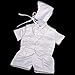 Dressy Daisy Baby Boys' 4 Pcs Satin Baptism Christening Suit With Bonnet Short Sleeves Infant Size 6-9 Months White