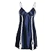 Produktbild TianWlio Dessous Damen Schlafanzug Unterwäsche Negligees Weihnachten Dessous Nachtwäsche Satin Spitze Chemise Nachtwäsche Schlafrock Blau L