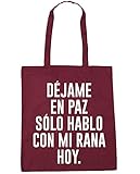 HippoWarehouse Déjame En Paz Sólo Hablo Con Mi Rana Hoy Bolso de Playa Bolsa Compra Con Asas...