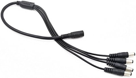 DC power supply splitter 1 to 4 way cable for CCTV security cameras