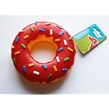 HUNDE-SPIELZEUG-DONUT Geräusch ROT Ø15cm Hundespielzeug Hund Quitsch Dog Toys