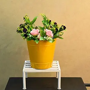 HINS White Square Planter Stand Without Po For Havy & Bulky Planter Indoor & Outdoor Gardening Plant Stands For Indoor Balcony I Plant Bench I Plant Stands I Pot Stand Single I Potted Plant Stand I Big Pots I Metal Plant Stand I Tall Outdoor Planter I Metal Casters I Large Plant Stand I Pot Stands For Garden I Indoor Plants Stand I Iron Plant Stand I Terrace Garden Stand I Garden Rack I Iron Stand For Pots I Pots Stand I Indoor Planter With Stand I Metal Plant