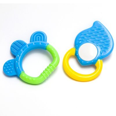 Baby's First Teether & Rattle Set (Blue Set)
