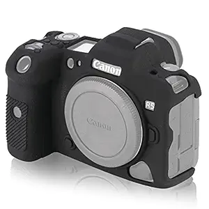 STSEETOP Canon R5 Case, Professional Silicone Rubber Camera Case Cover Detachable Protective for Canon R5 (Black)