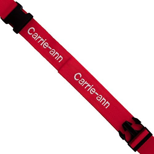 personalised luxury luggage strap (red)