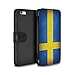 Produktbild STUFF4 PU-Leder Hülle/Case/Tasche/Cover für Apple iPhone 6S / Schweden/Schwedische Muster / Flagge Kollektion